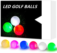 Offre Spéciale – Balles de Golf d'Entraînement LED Personnalisables Amrta avec Logo Imprimé, Lumineuses et Clignotantes, Colorées, en Surlyn, Portables pour la Nuit