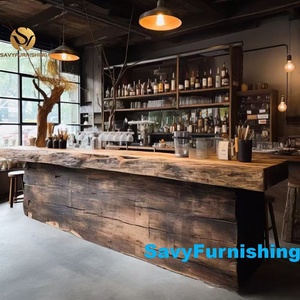 Mostrador de Bar de madera maciza 3D, concepto Industrial Pub Bar, diseño de interiores, clásico Bistro, Mostrador de tienda, tipo de jardín, Mostrador de cafetería - Product Image 2