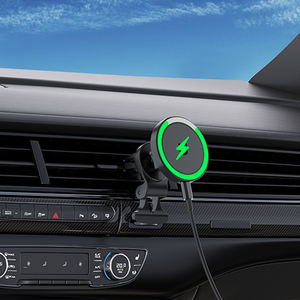 Chargeur de <span class=keywords><strong>voiture</strong></span> sans fil magnétique en alliage d'aluminium, aimant puissant N52, charge rapide 15W, <span class=keywords><strong>support</strong></span> de téléphone portable PD - Product Image 4