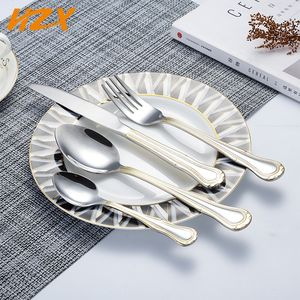 ชุดเครื่องใช้บนโต๊ะอาหารสแตนเลส410เครื่องใช้บนโต๊ะอาหารชุดเครื่องใช้บนโต๊ะอาหารปลอดภัยส้อมชาช้อนทองชุดช้อนส้อมสำหรับงานแต่งงาน - Product Image 2