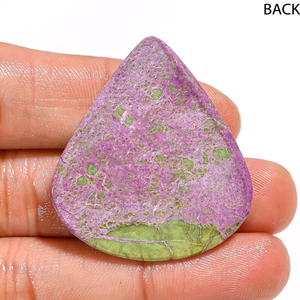 37x33x4mm เครื่องประดับอัญมณีขัดเงาคริสตัลสีเขียวสดใสทรงหลวม atlantisite - Product Image 3