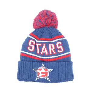 High Quality Acrylic Warm Winter Hats Caps Custom Embroidery Badge Skullies Pom Pom Knitted <b>Beanie</b> Cap - Product Image 3