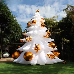 Giant Christmas Decoration Holiday Living White Outdoor Led Lighted Inflatable Christmas Trees