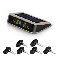 Système de surveillance de la pression des pneus CAREUD pour camions et camping-cars, alimenté par énergie solaire, avec alarme de sécurité numérique automatique, capteur interne et écran LCD