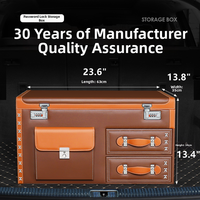 Organisateur de coffre de voiture, boîte de rangement pour coffre, boîte de rangement pour SUV et berlines, grande capacité, robuste, étanche, avec serrure