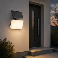 Lámpara Solar LED de Pared con Sensor de Movimiento, Resistente a la Intemperie, ABS+PC, Encendido/Apagado Automático, para Exteriores, Jardín, Garaje, Porche