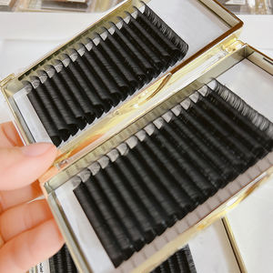 Private Label Einzelne Wimpernverlängerungen Matt Schwarz Schnelles und Einfaches Fächerwimpern-Ergebnis Volumen-Kaschmir-Wimpernverlängerungen Samt-Volumen-Wimpern - Product Image 2