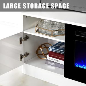 ขาตั้งทีวีเตาผิงไฟฟ้าขนาด36นิ้วที่หรูหราขนาด70นิ้วที่มีเตาผิงในตัว - Product Image 4