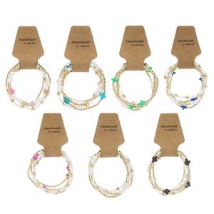 Set di Braccialetti dell'Amicizia <span class=keywords><strong>2026</strong></span> per Donne, 4 Pezzi/Set, Bracciali Regolabili con Perline e Ciondoli a Croce, Colorati ed Elastici, Regalo Boho Impilabile - Product Image 5