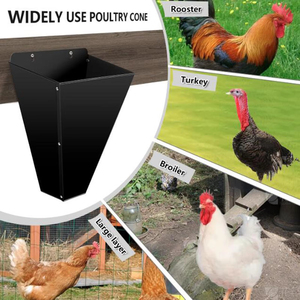 Cône de contention pour volailles, cône de traitement pour poulets, bords pliés, robuste pour oiseaux, oies, canards, cuisine, maison, ferme, forme entonnoir - Product Image 3