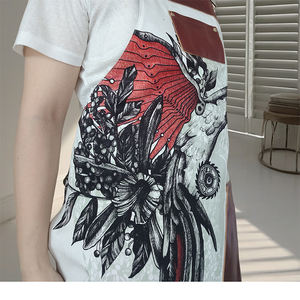 Tablier <span class=keywords><strong>de</strong></span> nettoyage vintage en coton sans manches avec impression numérique, capuche épaisse et tour <span class=keywords><strong>de</strong></span> taille Niuweili A3006 - Product Image 6