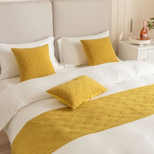 Sang trọng màu xanh trang trí vua nữ hoàng kích thước giường cuối Runner và đệm Bìa sao khách sạn Quilt <span class=keywords><strong>bedding</strong></span> <span class=keywords><strong>Set</strong></span> - Product Image 3