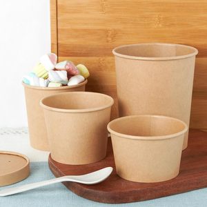 Bol en papier kraft biodégradable personnalisé de 750 ml pour aliments chauds, conteneur à emporter, gobelet à soupe en papier jetable de 250 ml avec couvercle - Product Image 3
