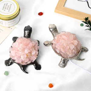 โคมไฟเต่าทำมือจากหินบำบัดธรรมชาติ รูปทรงเต่า โคมไฟคริสตัลข้างเตียง - Product Image 3