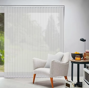Stores de fenêtre verticaux occultants sans fil Installation de bureau manuelle Tissu Technique intégrée Marque Hanas - Product Image 1