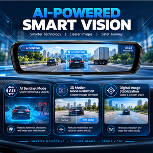 Rétroviseur numérique 9,8 pouces avec <span class=keywords><strong>cam</strong></span>éra embarquée 2K et <span class=keywords><strong>cam</strong></span>éra arrière HDR 1080P 60FPS à faible latence LVDS - Product Image 4
