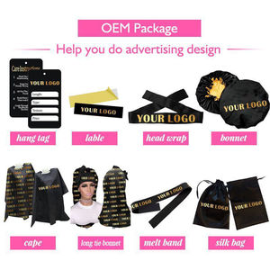 Gorros para el Cabello al por Mayor con Logotipo Personalizado Gratuito, Pañuelo de Seda con Logotipo Personalizado y Gorro de Seda Satinado para Mamá e Hija - Product Image 6
