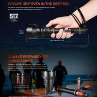 ACEBEAM D30 5600Lumens Rechargeable 100M Lampe de poche sous-marine 1454m Lanterne de plongée 3 modes Lumière de sécurité pour plongée sous-marine