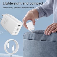 Adaptateur de voyage universel 30W Gan USB-C PD Chargeur OEM AU Adaptateur secteur double Type-C Super rapide Prise australienne