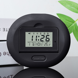 Horloge <span class=keywords><strong>de</strong></span> table numérique intelligente électronique moderne avec écran LCD, rétroéclairage, fonctionnement sur piles, silencieuse, minuterie vibrante, pour la maison, la chambre, le bureau - Product Image 5
