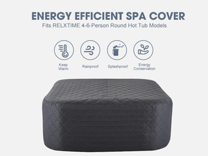 ฝาครอบอ่างน้ำร้อนแบบพกพา สำหรับอ่างน้ำร้อนแบบเป่าลมและแบบไม่เป่าลม  รักษาอุณหภูมิ  รักษาสิ่งแวดล้อม  แบบตั้งพื้นได้ - Product Image 1