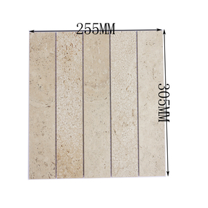 Chất lượng đá tự nhiên travertine khảm tùy chỉnh màu be travertine sản phẩm Vuông Tường & gạch lát sàn - Product Image 2