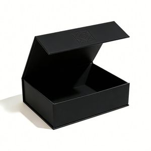 Caja de Regalo Magnética de Cartón Rígido con Diseño Personalizado al por Mayor, con Logotipo Personalizado para Cosméticos - Opciones en Negro/Blanco y Rosa - Product Image 1