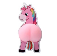 Jouet Squishy Amusant en Forme de Fesses de Cheval 3D, Poney Géant à Presser Anti-Stress, Autocollant Décalque pour Pare-chocs de Voiture, Cadeau Nouveauté, Vente en Gros