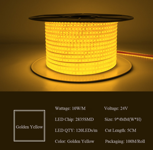 <span class=keywords><strong>LED</strong></span> <span class=keywords><strong>Strip</strong></span> 2835 SMD IP68 ngoài trời DC 24V 12V AC110V 220V 120LED 9mm * 4mm 100m cuộn 3000K 4000K 6500K vàng thông minh <span class=keywords><strong>LED</strong></span> Light <span class=keywords><strong>Strip</strong></span> - Product Image 3
