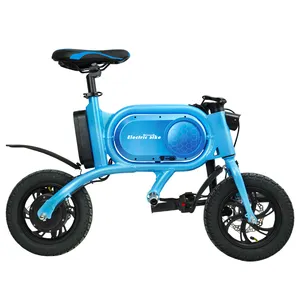 Bicicleta eléctrica plegable con batería de litio de 12 pulgadas, bici con diseño único a precio de fábrica