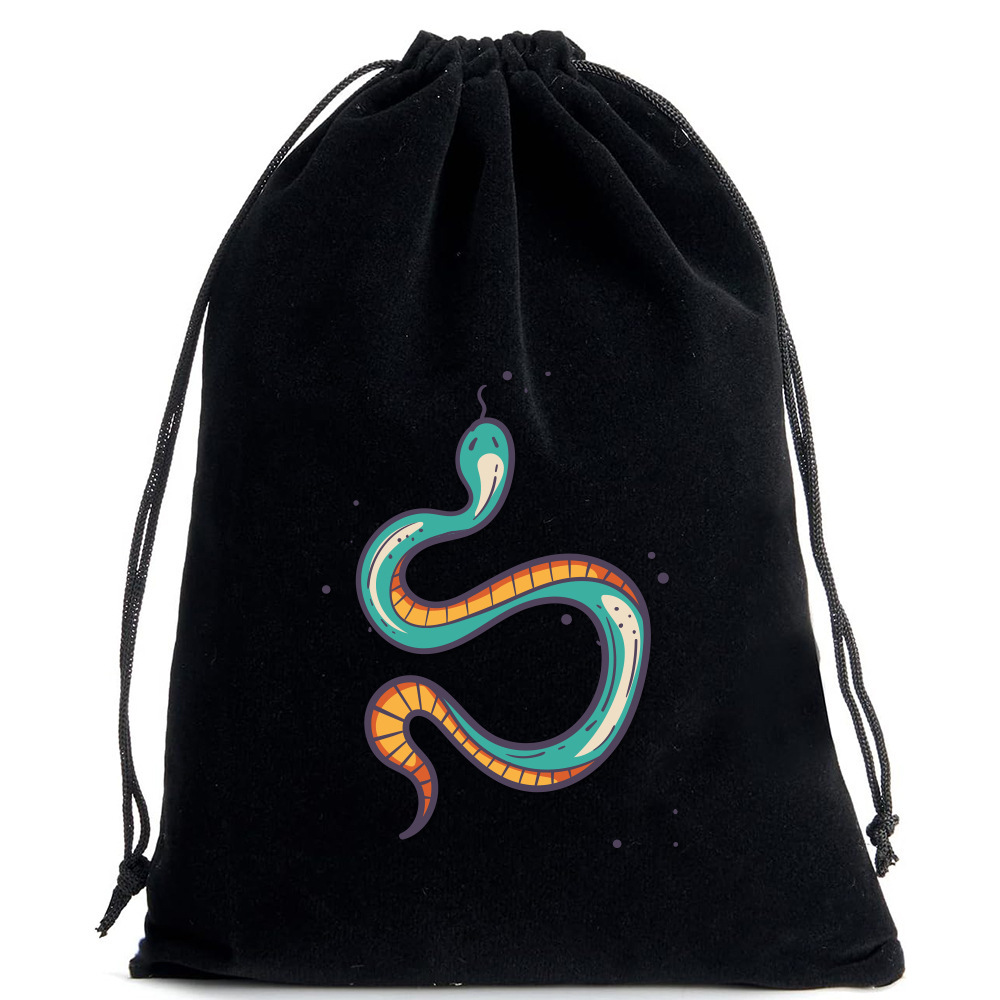 Bolsa negra para cartas de tarot - 06