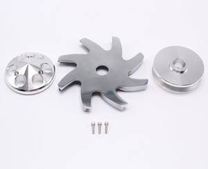 Маленький блок Chevy Алюминиевый шкив и кронштейн комплект с гидроусилителем руля длинный водяной насос VASET013 - Product Image 4