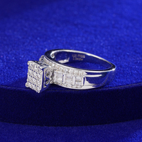 Bague de fiançailles en promotion, luxe, grand zircon, plaqué or 18 carats, plaqué rhodium, bagues de mariage pour femmes