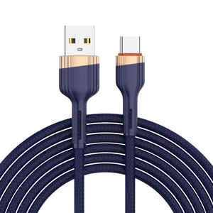 LDNIO LS642 OEM สาย USB C 3.3ft 6.56ft ชาร์จเร็ว USB to Micro V8 ประเภท C สายการส่งข้อมูลได้อย่างรวดเร็วสําหรับ Iphone Samsung