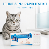 Bandelettes de test pour maladies infectieuses du chat, approvisionnement direct usine, kit de diagnostic rapide 3-en-1 pour FPV/FeLV/FIPV, qualité hospitalière