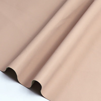 Kain Kulit PU Lembut Tahan Gesek & Tahan Air Elastis Ketebalan 0.7mm Lebar 54/55" Alas Rajut untuk Pakaian