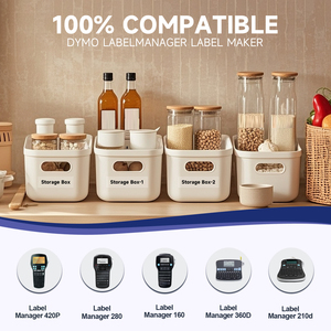 Cinta de Etiquetas Autoadhesiva Orison Compatible con D1 S0720500 45010, Negra sobre Transparente, 12 mm, para Impresora de Etiquetas <span class=keywords><strong>DYMO</strong></span> <span class=keywords><strong>LabelManager</strong></span> <span class=keywords><strong>160</strong></span> - Product Image 2