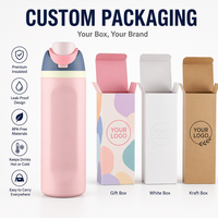 Bouteille d'eau en acier inoxydable personnalisée avec logo et emballage sur mesure, 12oz, 16oz, 19oz, 24oz, 32oz, bouteille de sport, gobelet isotherme à double paroi, tasse, flacon