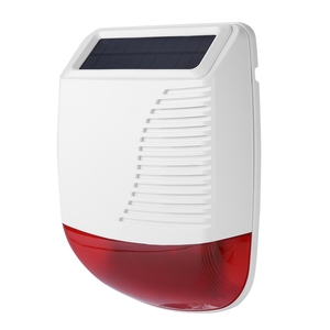 Sirène extérieure sans fil à énergie solaire SN40, alarme autonome avec batterie au lithium, son puissant, flash stroboscopique, anti-effraction et anti-sabotage - Product Image 1