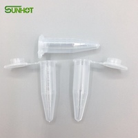 Tube à centrifuger conique à fond conique en plastique jetable de 50 ml avec couvercle et gradué pour laboratoire et usage en laboratoire