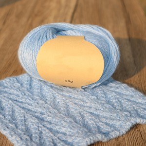 Fil artisanal 7S/1 55% <span class=keywords><strong>laine</strong></span> mérinos 15% <span class=keywords><strong>alpaga</strong></span> 30% nylon Fil mélangé pour crochet à la main 2,5 mm Fil teint en continu pour bricolage 50g - Product Image 3