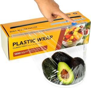 Film alimentaire en plastique avec coupeur coulissant amovible, rouleau de film transparent de qualité alimentaire, épais, résistant et durable - Product Image 1