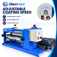 Machine de revêtement automatique à rouleaux de colle froide GenJet avec une vitesse de 0 à 20 m par minute pour le cuir, le papier, le papier peint et les matériaux pour chaussures