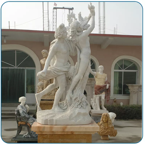 Estatuetas de mármore, venda quente de decoração para casa, tamanho de vida, estátua grega, mulheres e homem, esculturas de mármore - Product Image 3