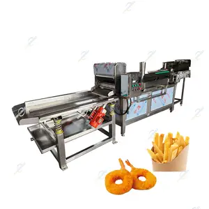 Conveyor Stainless Steel Shallots Noodles Plantain Chips Soya Bean Snacks Fryer Frying Machine