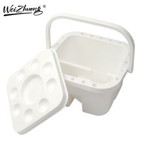 Nouveau seau de mélange d'<span class=keywords><strong>aquarelle</strong></span> multifonctionnel portable, forme carrée, pour le commerce extérieur, seau de lavage de pinceaux pour palettes - Product Image 6