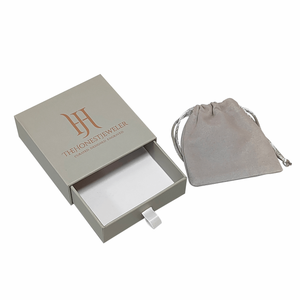 Carton petit tiroir à glissière boîte emballage tiroir coulissant dur papier rustique bijoux boîte-cadeau - Product Image 2