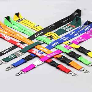 Custom Eco-friendly Washable Polyester Sublimation Lanyards with Carabiner Hook Silk Screen <b>Personalized</b> Logo Low MOQ 100pcs - Product Image 1