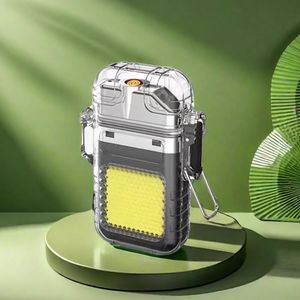Rechargeable <b>Lighter</b> <b>Torch</b> Mini Keychain Outdoor Camping Lighting Plastic Minimalist Design Lithium Battery Included - Product Image 4