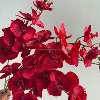 C223 Orchidée Phalaenopsis artificielle moderne de haute qualité, impression 3D, toucher réel, 9 têtes, longue tige, centre de table de mariage